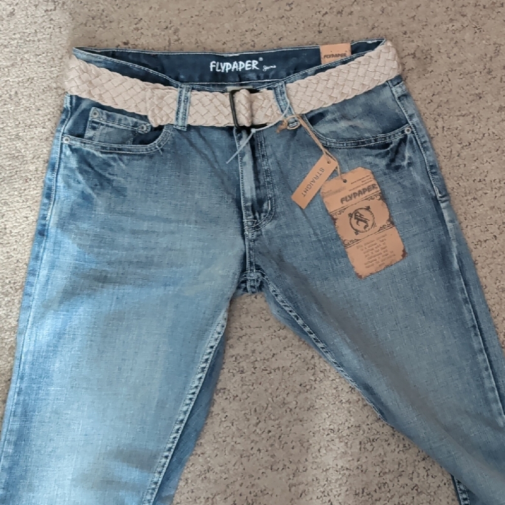 Flypaper Light Blue Men's Straight Jeans